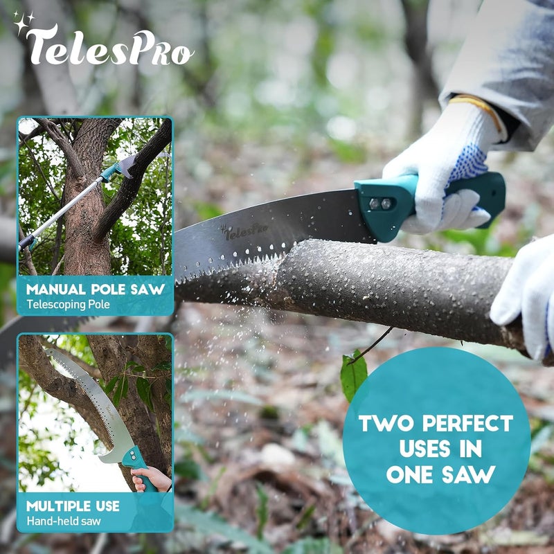 TelesPro Multi-Purpose Handheld Pruning Saw - 16-Inch Blade, Compatible with Standard US Acme Thread Poles (Pole Sold Separately), Ideal for Tree Trimming - Image 2